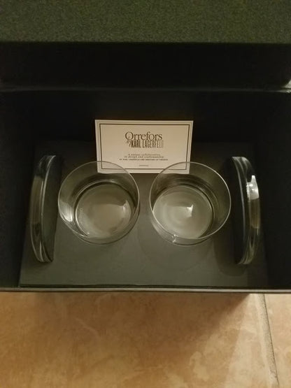 Orrefors Crystal Tumblers Set of 2