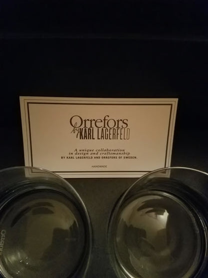 Orrefors Crystal Tumblers Set of 2